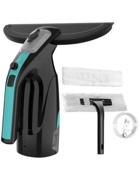 FIT2 KS-5540 set contents: window cleaner, 2 microfibre pads, T-handle, USB-C cable