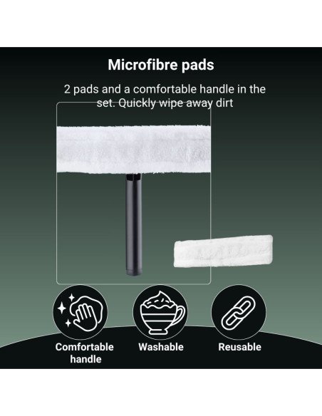 FIT2 KS-5540 washable reusable microfibre pads with comfortable T-shape handle