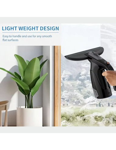 FIT2 KS-5540 cordless window cleaner being used to clean a home window