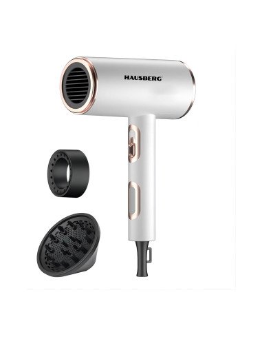 Hausberg HB-263AB white 2200W hair dryer with diffuser and concentrator