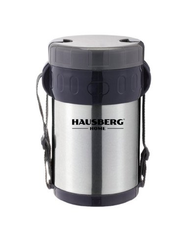 Hausberg HB-H 1461 stainless steel food thermos 2L with carry strap