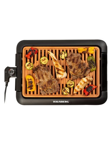 Hausberg HB-537 grill with grilled meat and vegetables