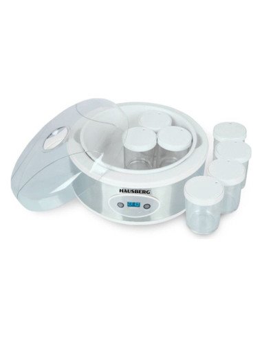 Hausberg HB-2191 yogurt maker with 7 glass jars and digital display