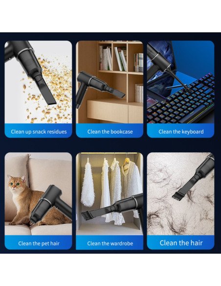 FIT2 LC-623 cleaning car interior, keyboard and pet hair