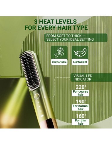 FIT2 šepetys su 3 kaitinimo lygiais 160, 190 ir 220 °C ir LED indikatoriumi