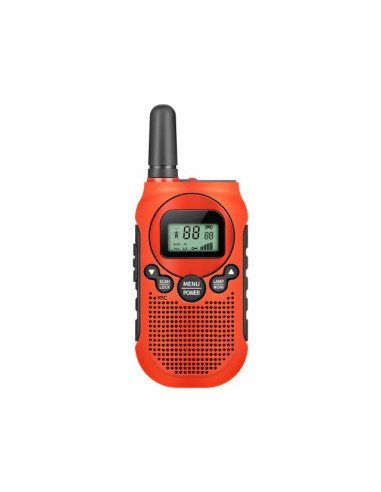 Red Baofeng BF-T6 PMR walkie-talkie with LED flashlight