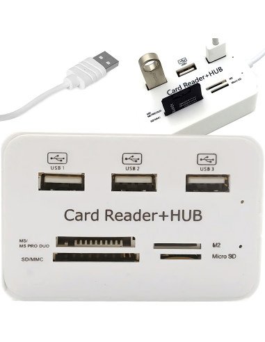 7-in-1 USB šakotuvas su LED indikacija