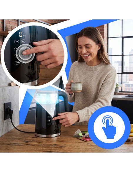 Glass kettle on 360 degree base