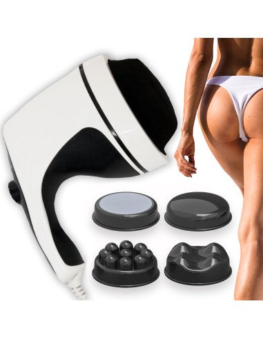 Anti-cellulite body massager with 3 heads