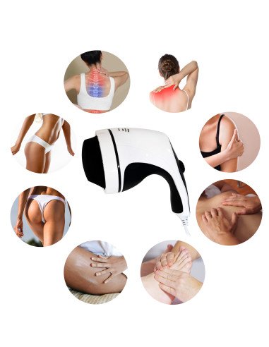 Body massager handle and controls