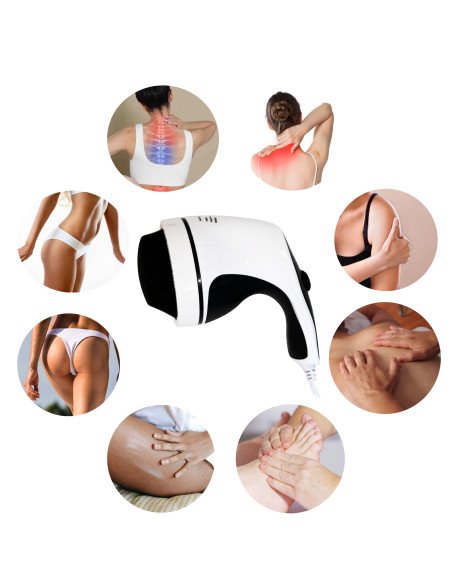 Body massager handle and controls
