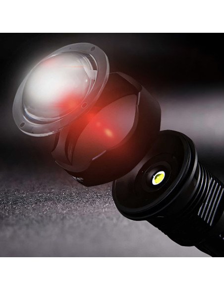 Tactical flashlight with batteries and charger