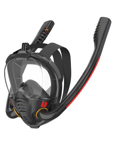 Nardymo kaukė iš šono su sulankstomu snorkeliu