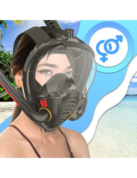 Snorkel mask camera mount detail