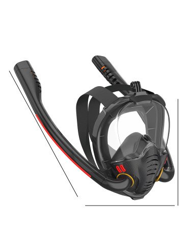 Full-face snorkel mask with case