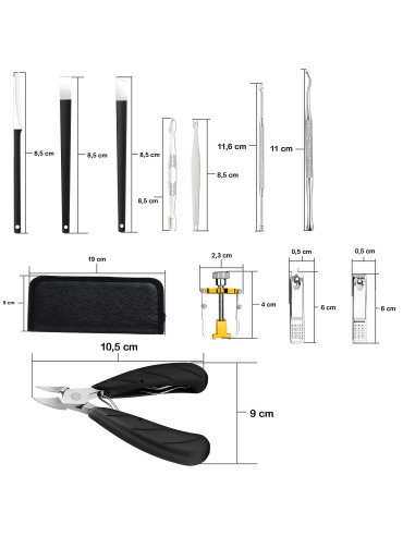 Manicure set in leather case