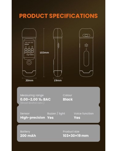Alkotesteris FIT2 HM1000 – specifikacijos