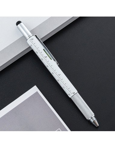 FIT2 multifunction pen, white – built-in ruler and ballpoint tip