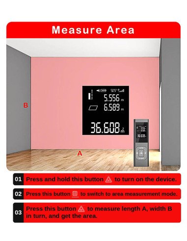 FIT2 S3B Laser Distance Meter 3-in-1, 40 m – 8