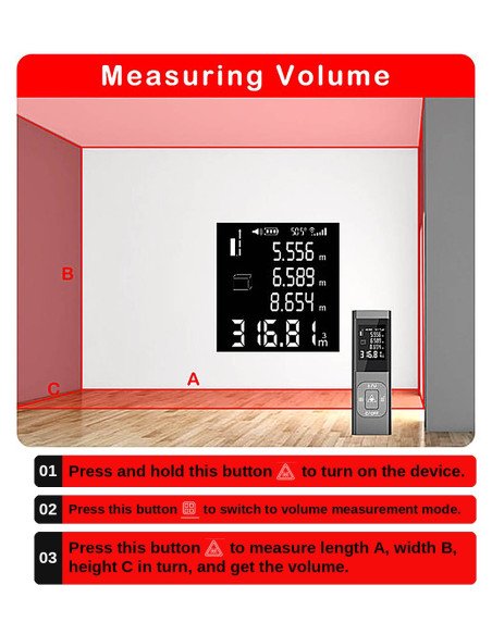 FIT2 S3B Laser Distance Meter 3-in-1, 40 m – 9