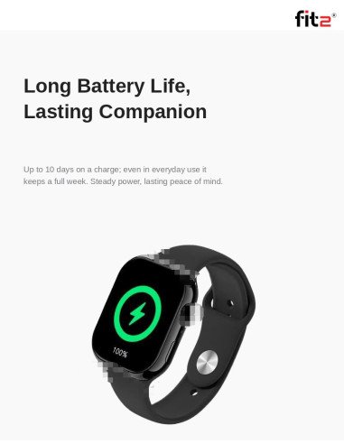 Išmanusis laikrodis FIT2 S11MH, juodas