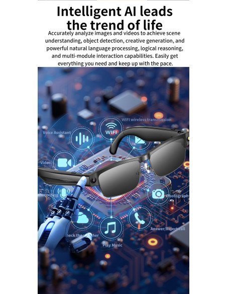 FIT2 AI Smart Sunglasses with Camera