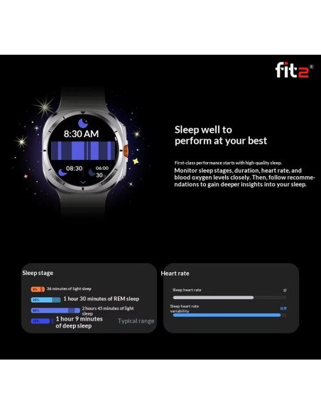 Išmanusis laikrodis FIT2 HD8 Ultra, mėlynas