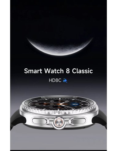 Išmanusis laikrodis FIT2 HD8C Classic, sidabrinis
