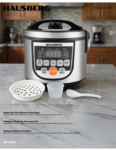 Hausberg HB-1311IN Digital Multicooker 5 L Steel 2