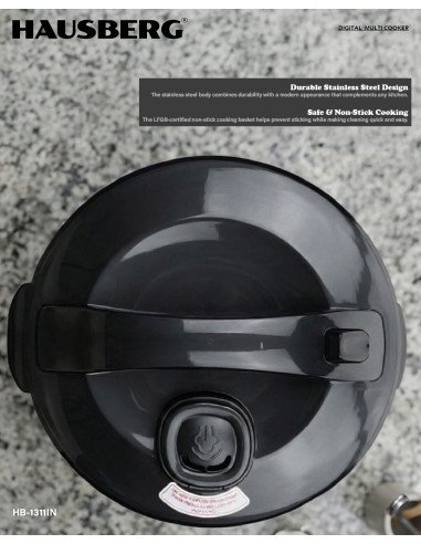 Multivarka Hausberg HB-1311IN 5 l | daugiafunkcis puodas