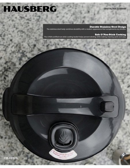 Multivarka Hausberg HB-1311IN 5 l | daugiafunkcis puodas