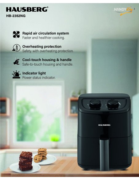 Oro gruzdintuvė Hausberg HB-2352NG 3L, 1200 W | fit2.shop