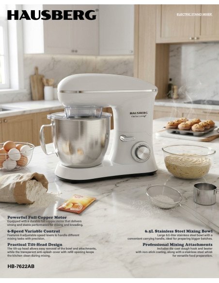 Hausberg HB-7622AB stovinis plaktuvas 6.5L