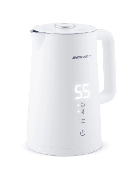 Elektrinis virdulys Berdsen BD-709 2200W 1,7L baltas su liečiamu skydeliu