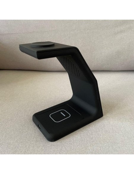 Magnetic 3-in-1 charger 15W, black - 7