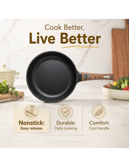 FIT2 ClickPan non-stick frying pan 24 cm black, detachable handle