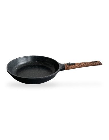 FIT2 ClickPan nesvylanti keptuvė 28 cm juoda su nuimama rankena