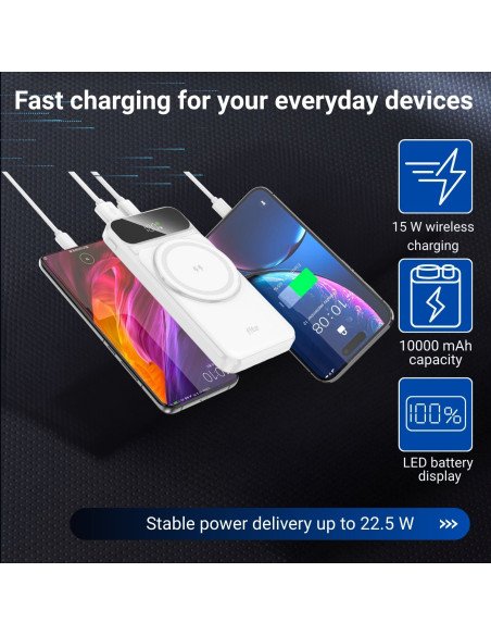FIT2 H30C Power Bank 10000 mAh 22.5W fast plus 15W wireless charging 3