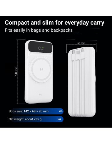 FIT2 H30C Power Bank 10000 mAh 22.5W fast plus 15W wireless charging 8