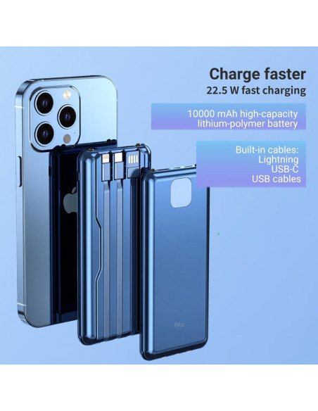 FIT2 DX99 Power Bank 10000 mAh 22.5W fast charging blue 2