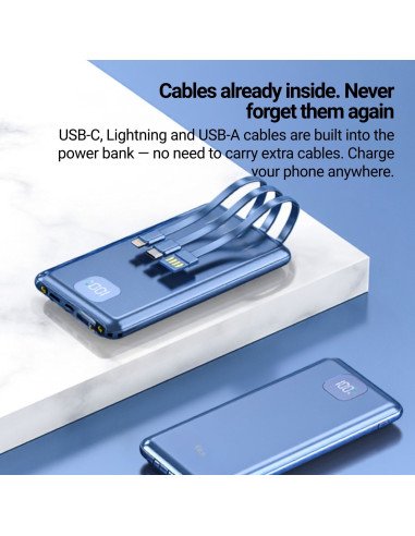 FIT2 DX99 Power Bank 10000 mAh 22.5W fast charging blue 4