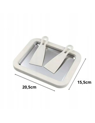 Thai rolled ice cream maker pan with two spatulas