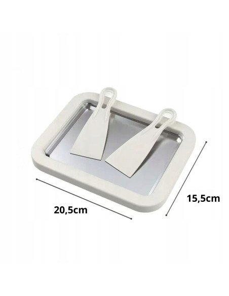 Thai rolled ice cream maker pan with two spatulas
