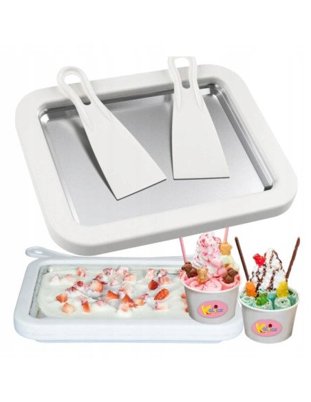 Rolled ice cream maker pan dimensions 22.5 x 17.5 cm