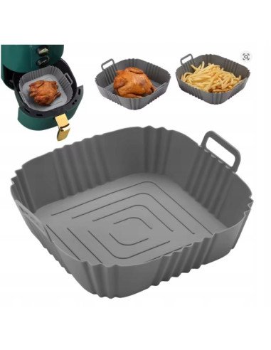 Air fryer silicone liner handle detail