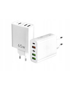 65W GaN 5-port fast charger USB-A and USB-C