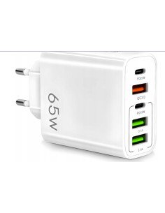 65W GaN 5-port fast charger USB-A and USB-C 2