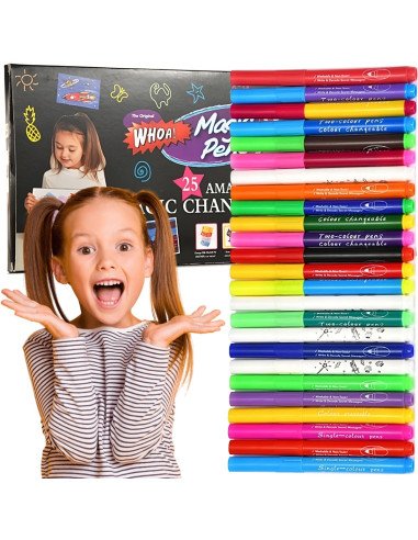 Magic Color-Changing Markers 25 pcs for Kids
