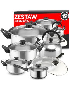 Cookware Set 11 pcs, Stainless Steel, Induction and Gas | RETOO