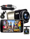 Car Dash Cam Full HD, Front and Rear Camera, 3.8 inch